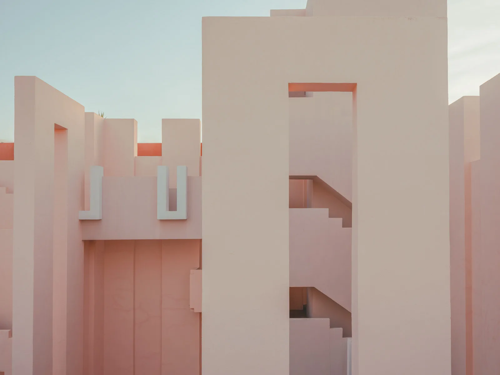 Modernist architecture with cut-out details in warm light — limited edition fine art print by Ludwig Favre Modernist architecture with cut-out details in warm light — limited edition fine art print by Ludwig Favre