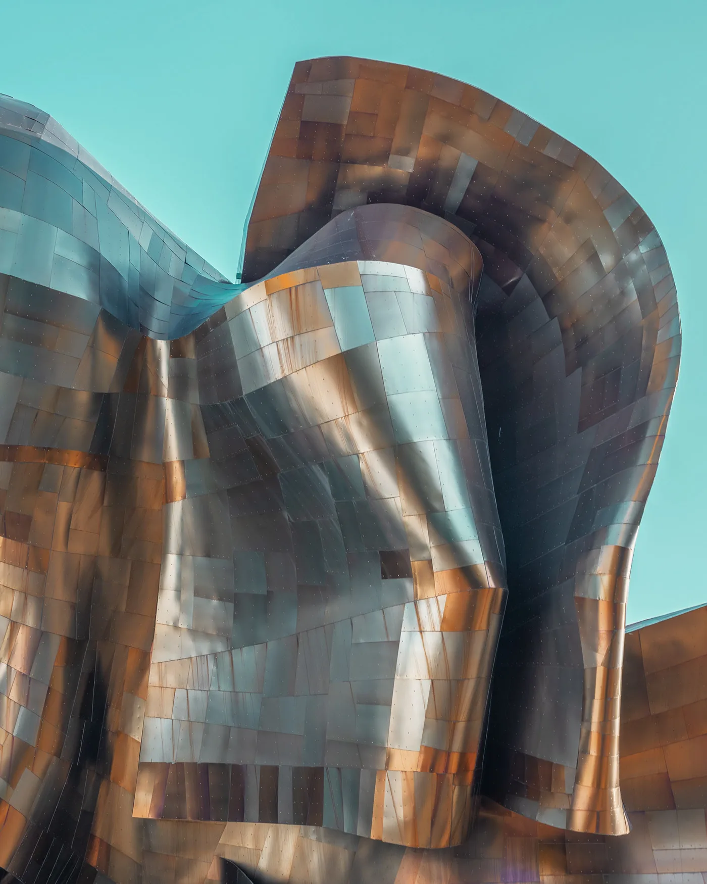 Dramatic metal facade of the Museum of Pop Culture, Seattle — limited edition fine art print by Ludwig Favre Dramatic metal facade of the Museum of Pop Culture, Seattle — limited edition fine art print by Ludwig Favre