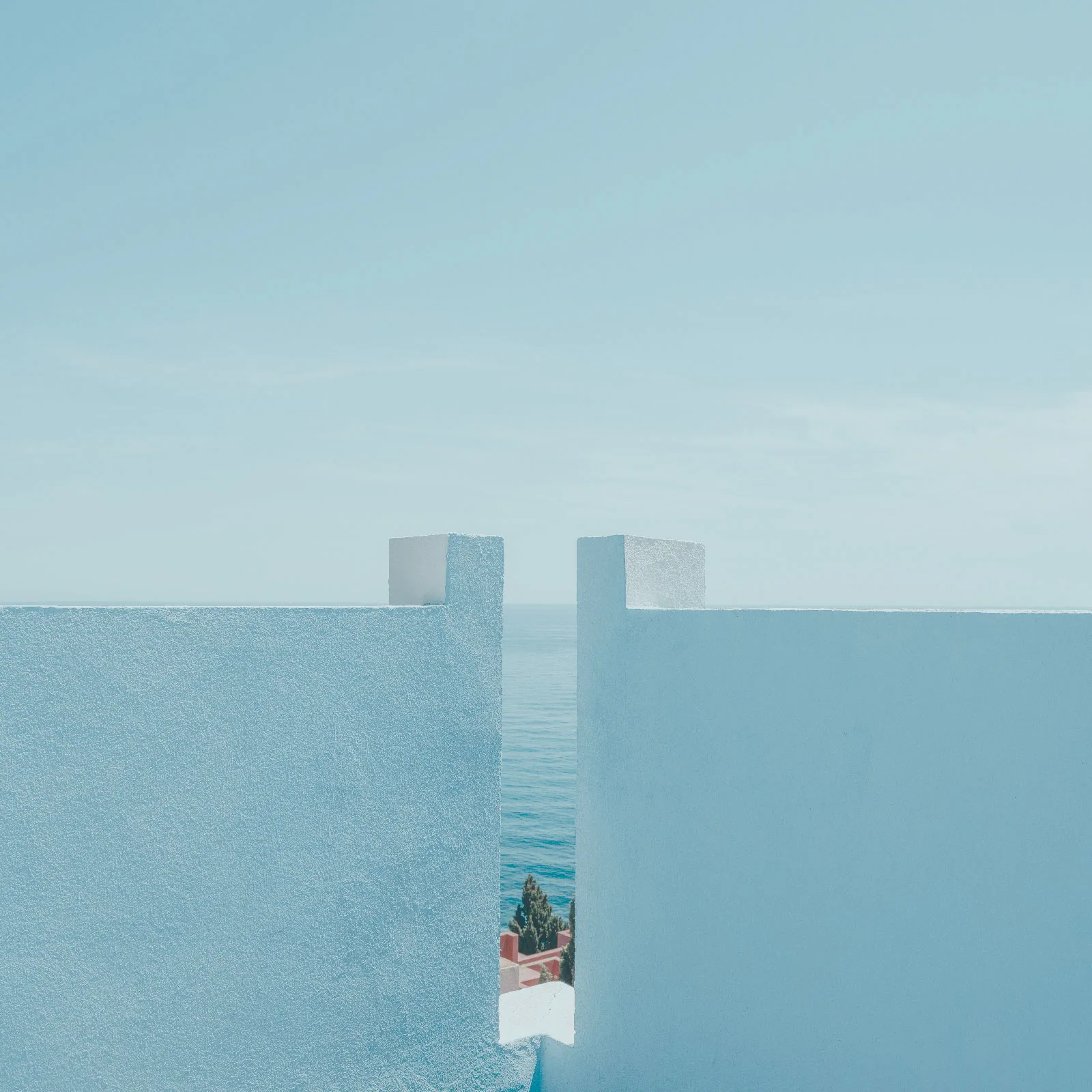 Quiet swimming pool framed by textured walls — limited edition fine art print by Ludwig Favre Quiet swimming pool framed by textured walls — limited edition fine art print by Ludwig Favre