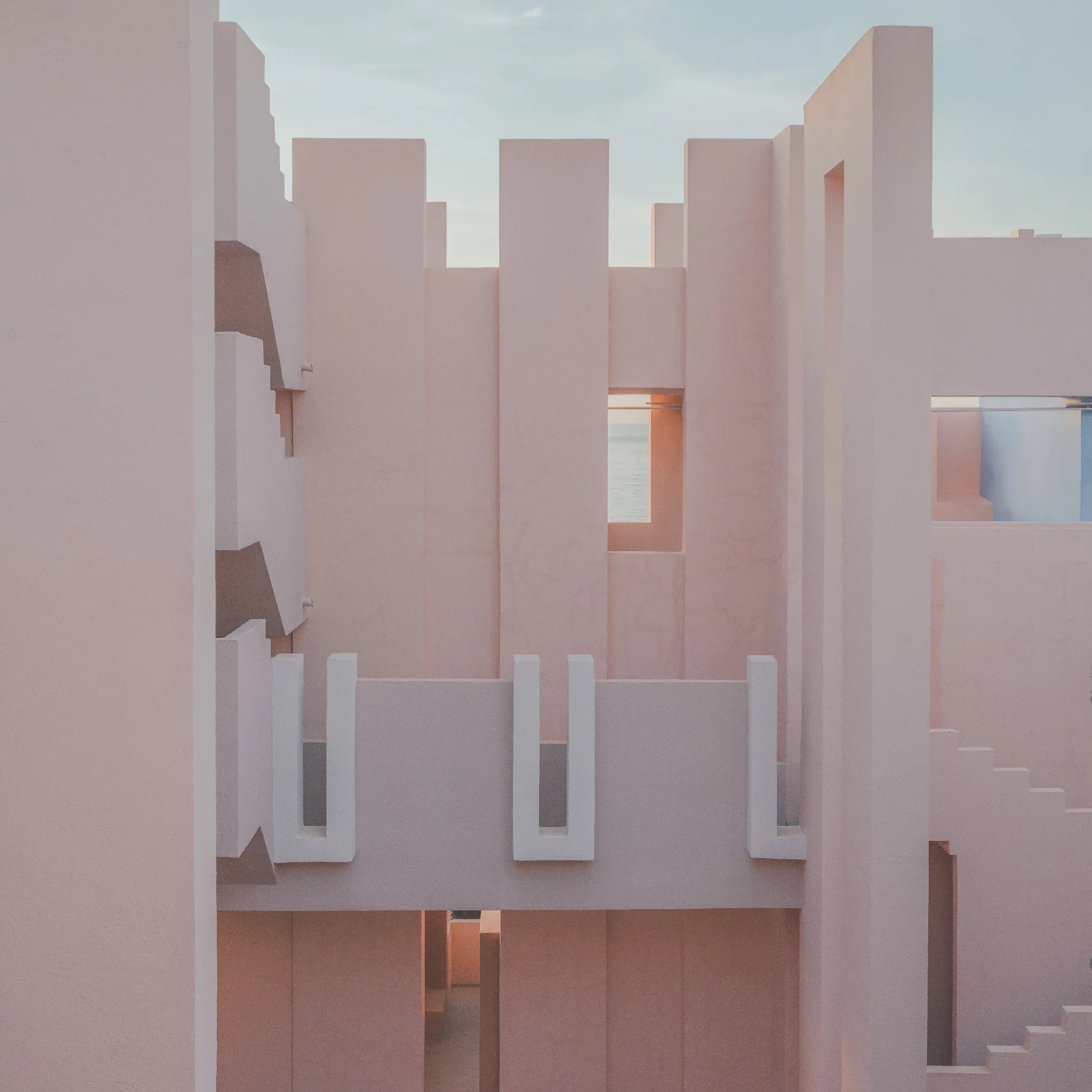 Abstract architecture with a swimming pool in warm light — limited edition fine art print by Ludwig Favre Abstract architecture with a swimming pool in warm light — limited edition fine art print by Ludwig Favre