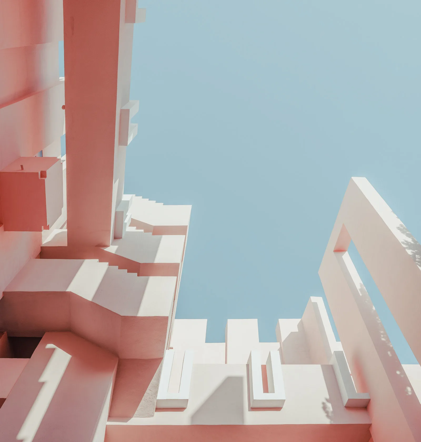 Minimalist architecture and sky create a warm, geometric composition — limited edition fine art print by Ludwig Favre Minimalist architecture and sky create a warm, geometric composition — limited edition fine art print by Ludwig Favre