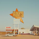 Vintage Roy’s Motel in the Mojave Desert, California — limited edition fine art print by Ludwig Favre