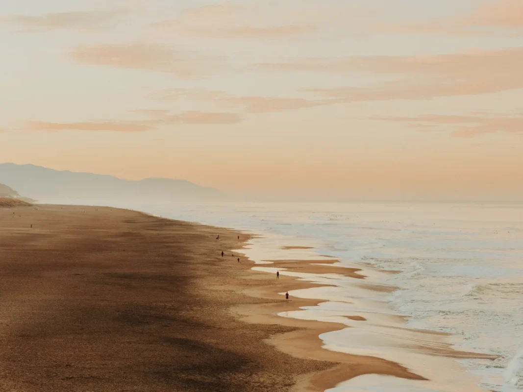 Soft dawn light over Ocean Beach, San Francisco, fine art print by Ludwig Favre