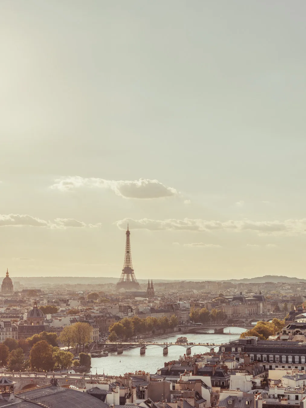 Paris Ludwig Favre fine Art Prints Panoramic Paris view from the tower Saint Jacques, showcasing rooftops — limited edition fine art print by Ludwig Favre