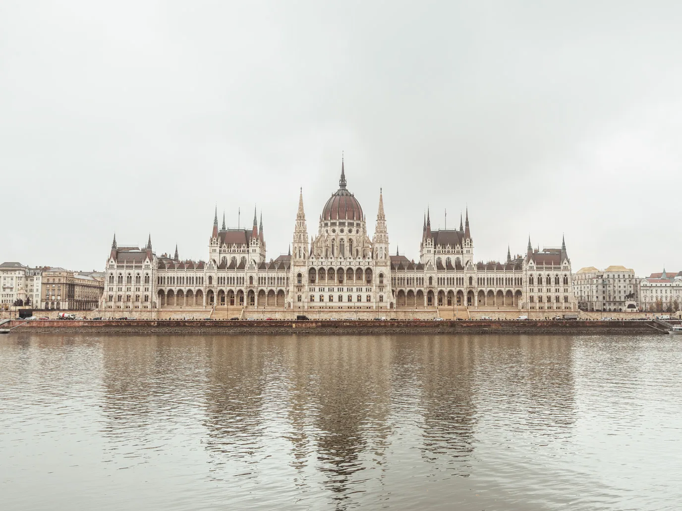 A wide shot of Budapest’s Parliament Building reflected in the Danube River — limited edition fine art print by Ludwig Favre