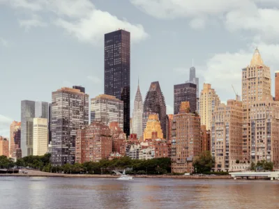 Panoramic view of the New York skyline across the East River — limited edition fine art print by Ludwig Favre