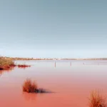 Pink waters and marsh grasses at Calpe lagoon, Spain, limited edition fine art print by Ludwig Favre