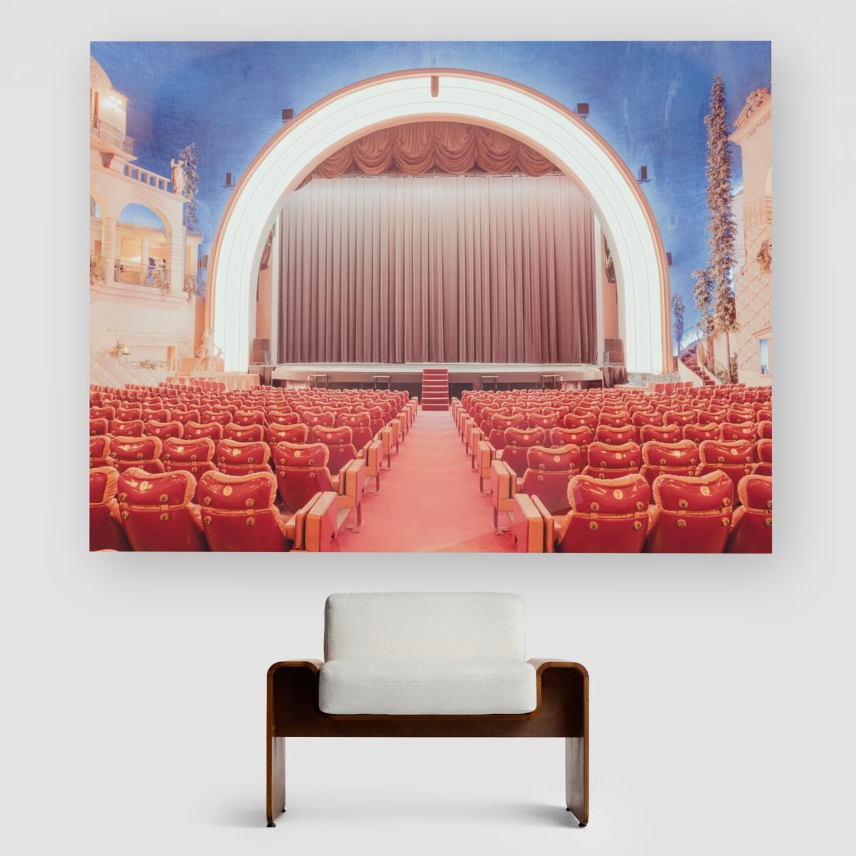 Interior of the Grand Rex Art Deco cinema in Paris, fine art print shown in an interior